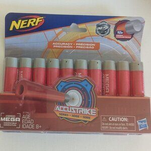NWT Nerf 10X Mega Accustrike N-Strike Foam Gun Darts Series Age 8+  Refill Pack